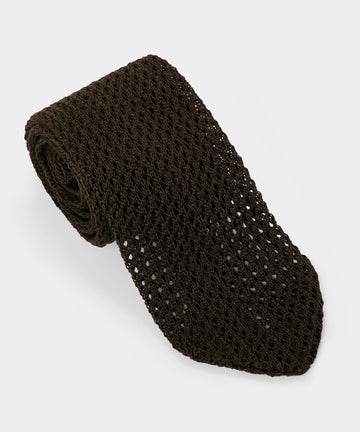 Italian Cotton Open Weave Knit Tie