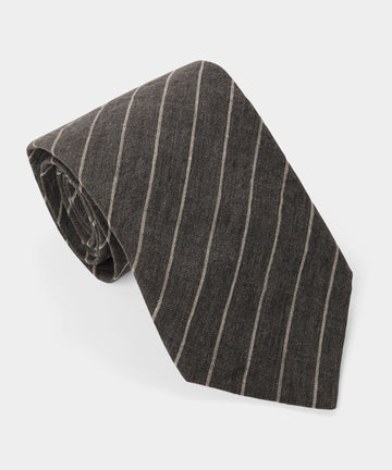 Italian Linen-Cotton Stripe Tie