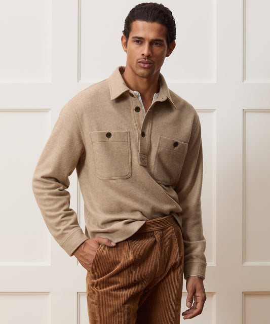 Camel-Cashmere Field Polo