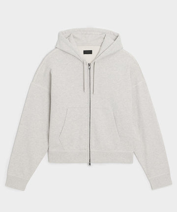 Relaxed Portuguese Terry Full-Zip Hoodie
