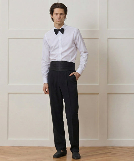 Slim Fit Plain Front Tuxedo Dress Shirt