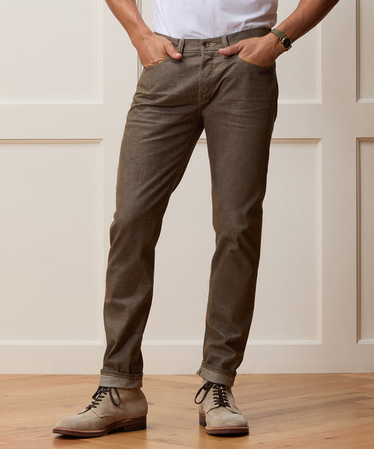 Slim Lightweight Japanese Selvedge Jean in Whiskey
