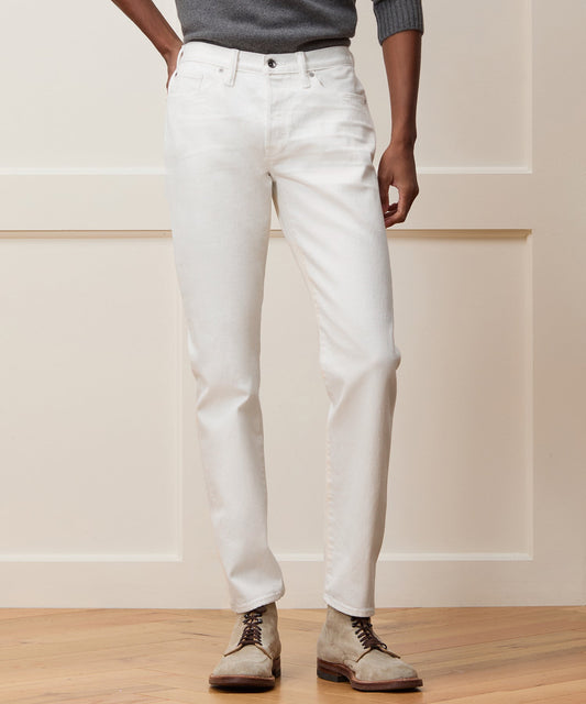 Slim Japanese Selvedge Stretch Jean in White