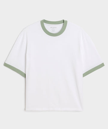 Cropped Portuguese Jersey Ringer Tee