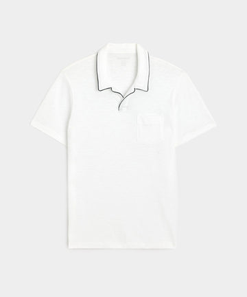 Made in L.A. Tipped Montauk Polo in White
