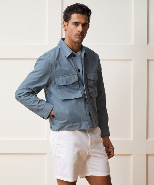 Stückgefärbte Popeline-Jacke