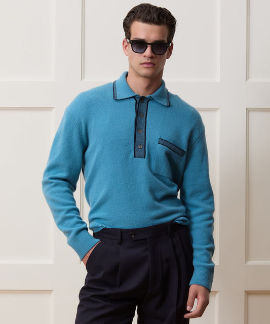 Wool Tipped Sweater Polo