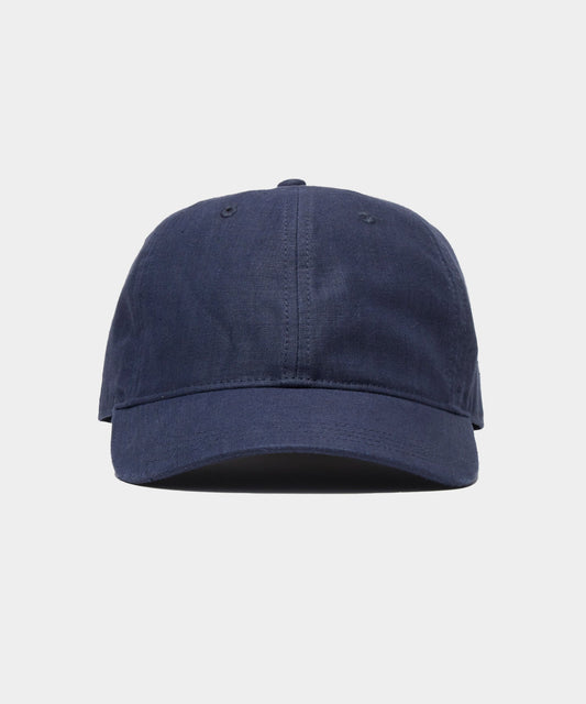 Linen Baseball Cap in Navy