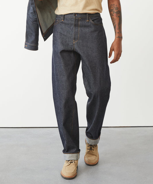 Made in USA Relaxed Selvedge Jean in Indigo