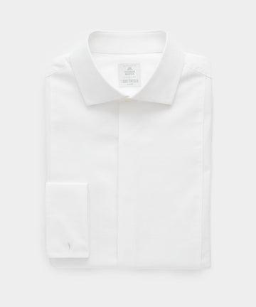 Italian Cotton Pique Bib Front Tuxedo Shirt